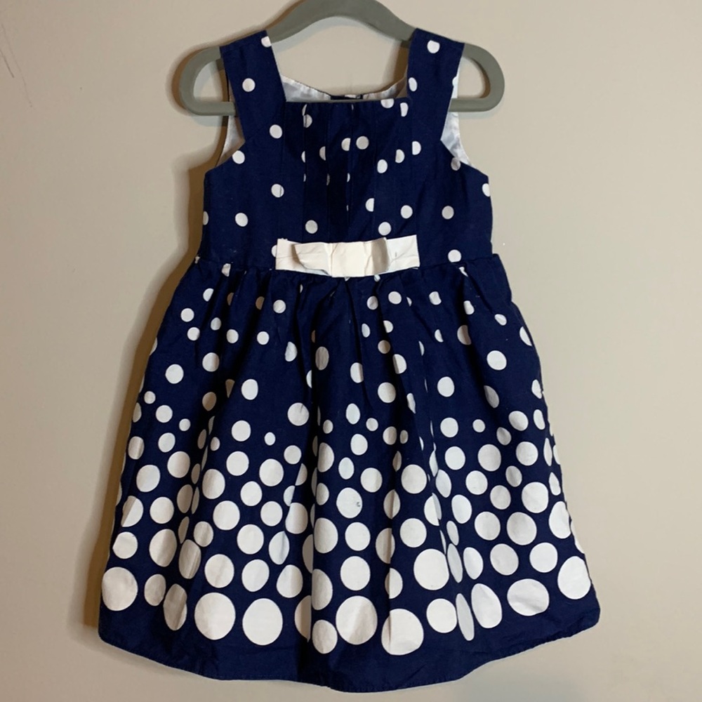 4T Navy and White Dress